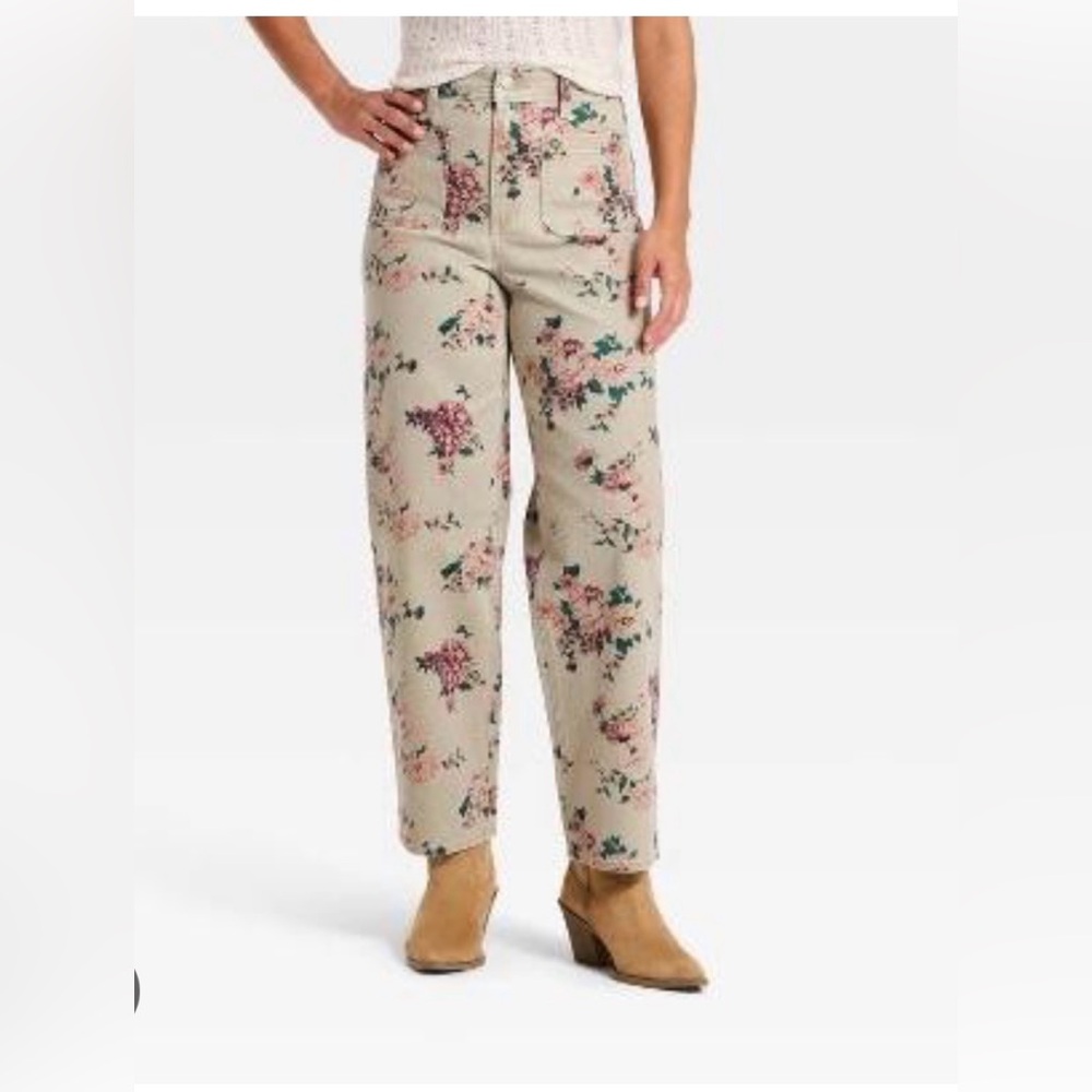NWT Highest-Rise Floral Sailor Straight Jeans from Universal Thread™